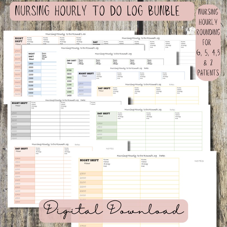 Nurse Report Sheet | Hourly To-do Planner (digital Download) - Etsy