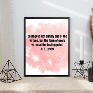 CS Lewis quote| Brainy Quote| CS Lewis quote wall art| CS Lewis quote art| digital download printable | Quotes About Life