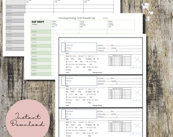 Medical-Surgical RN Nursing Report Sheet Template (Digital Download)