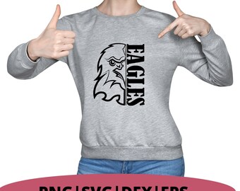 Eagle maskot SVG | High School Football Cut-fil (digital nedladdning)
