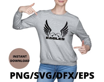 Eagle Maskot SVG | Gymnasieanda, Fotbollsdesign (Digital Nedladdning)