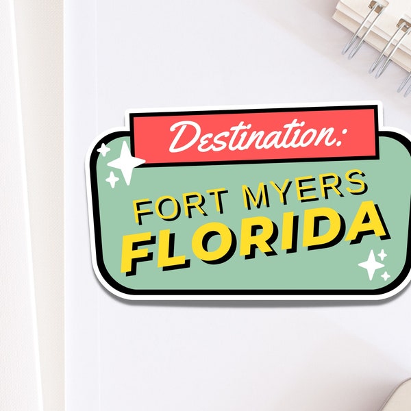 Fort Myers Florida Decal for Car | Souvenir Sticker from Florida West Coast Beaches