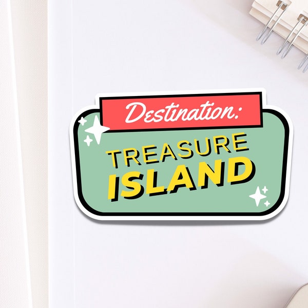 Treasure Island Florida Glossy Decal for Car | Souvenir Sticker from St. Petersburg, Fla. | Beach Vacation Water Bottle Sticker