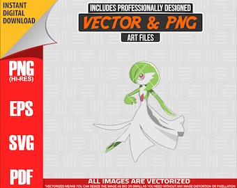 High Quality Pokemon Gardevoir SVG PNG 300 dpi Clipart #282