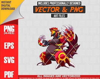 High Quality Pokemon Groudon SVG PNG 300 dpi Clipart #383