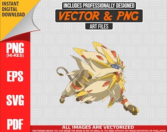 高品質のポケモン ソルガレオ SVG PNG 300 dpi クリップアート #791