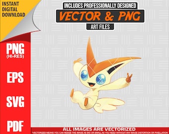 High Quality Pokemon Victini SVG PNG 300 dpi Clipart #494