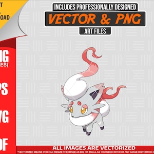 Puede incluir: Una ilustración digital de un zorro de dibujos animados blanco y rosa con ojos rojos y una cola esponjosa. El zorro está en una posición enroscada con la cabeza inclinada hacia un lado. El fondo es gris claro con un patrón de líneas blancas.