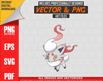 High Quality Pokemon Hisuian Zorua SVG PNG 300 dpi Clipart #570