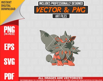 High Quality Pokemon Hisuian Arcanine SVG PNG 300 dpi Clipart #059