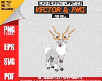 High Quality Pokemon Hisuian Wyrdeer SVG PNG 300 dpi Clipart #899