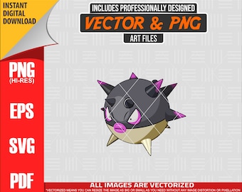 High Quality Pokemon Hisuian Qwilfish SVG PNG 300 dpi Clipart #211