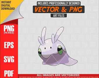 High Quality Pokemon Goomy SVG PNG 300 dpi Clipart #704