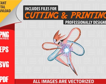 High Quality Pokemon Deoxys Attack Form SVG PNG 300 dpi Clipart #386