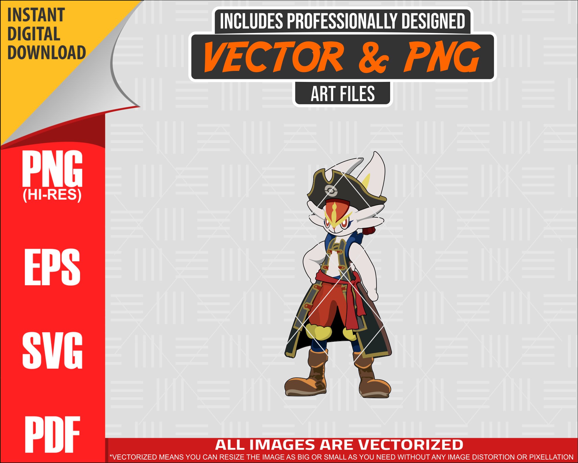 High Quality Pokemon Cinderace Holoware SVG PNG 300 Dpi Clipart #815 - Etsy