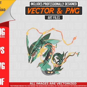 High Quality Pokemon Mega Rayquaza SVG PNG 300 dpi Clipart #384