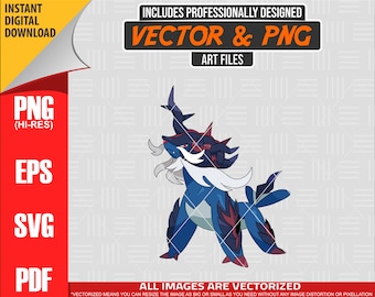 High Quality Pokemon Hisuian Samurott SVG PNG 300 dpi Clipart #503