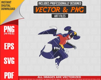 高品質のポケモン ガブリアス SVG PNG 300 dpi クリップアート #445