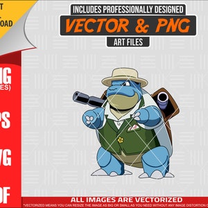 High Quality Pokemon Blastoise Holoware SVG PNG 300 dpi Clipart #009