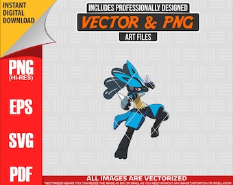 High Quality Pokemon Lucario SVG PNG 300 dpi Clipart #448
