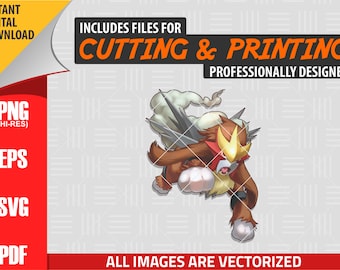 High Quality Pokemon Entei SVG PNG 300 dpi Clipart #244