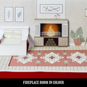 Casa de muñecas de papel imprimible / Casa de muñecas de plantilla / Juguetes de niña / Casa de muñecas / Juguetes portátiles / Descarga digital / Arte de papel / Casa de muñecas DIY