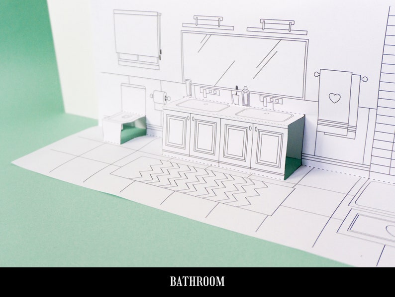 Printable Paper Dollhouse Template Doll House Girl Toys - Etsy