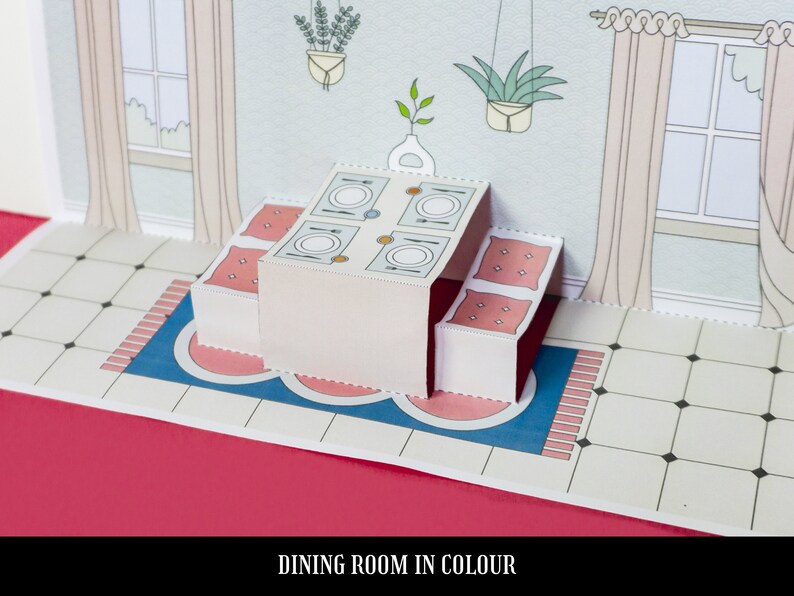 Printable Paper Dollhouse Template Doll House Girl Toys - Etsy