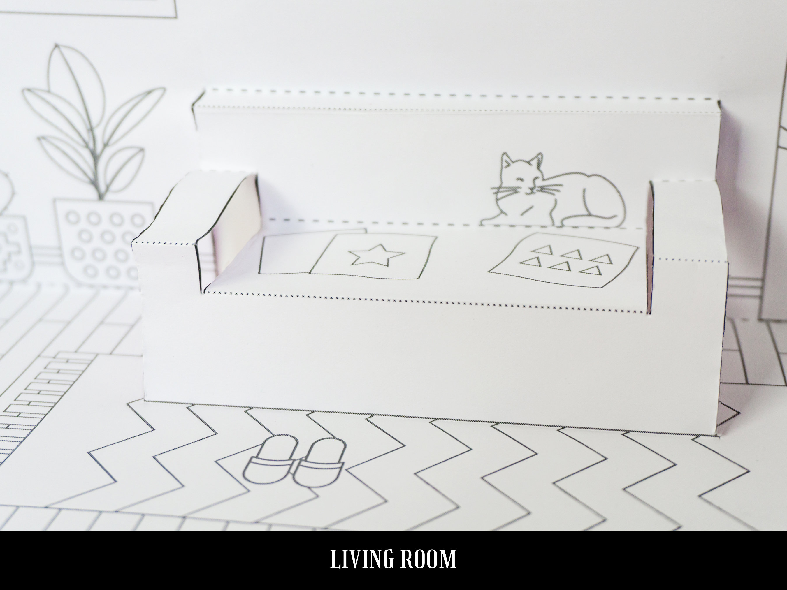 Printable Paper Dollhouse Template Doll House Girl Toys - Etsy