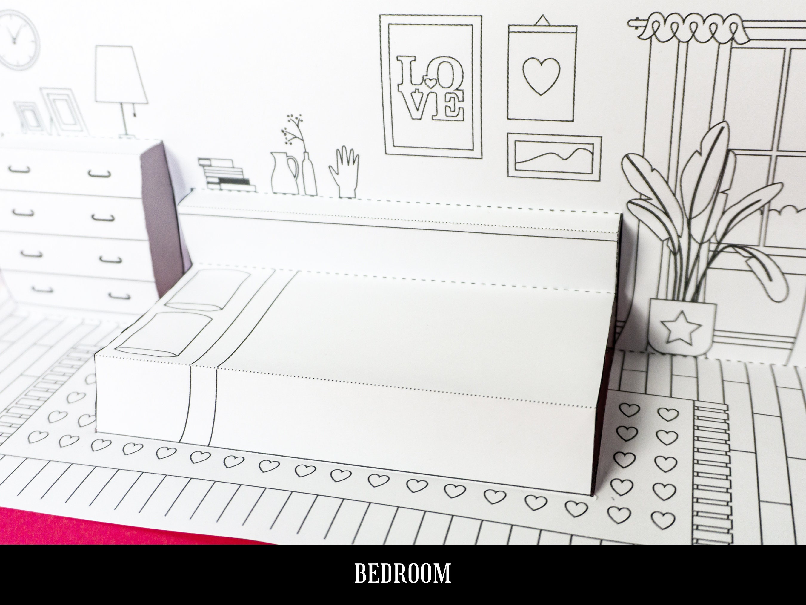 Printable Paper Dollhouse Template Doll House Girl Toys - Etsy