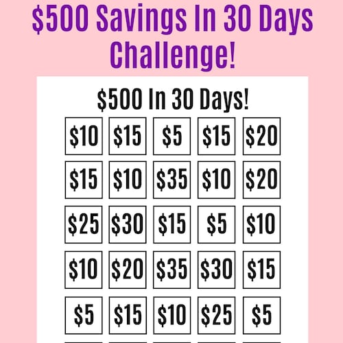 20000 Money Saving Challenge Printable / Save 20000 in 100 Etsy 20000 Money Saving Challenge Printable / Save 20000 in 100 Etsy