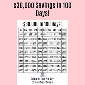 40,000 Money Saving Challenge Printable / Save 40,000 in 100