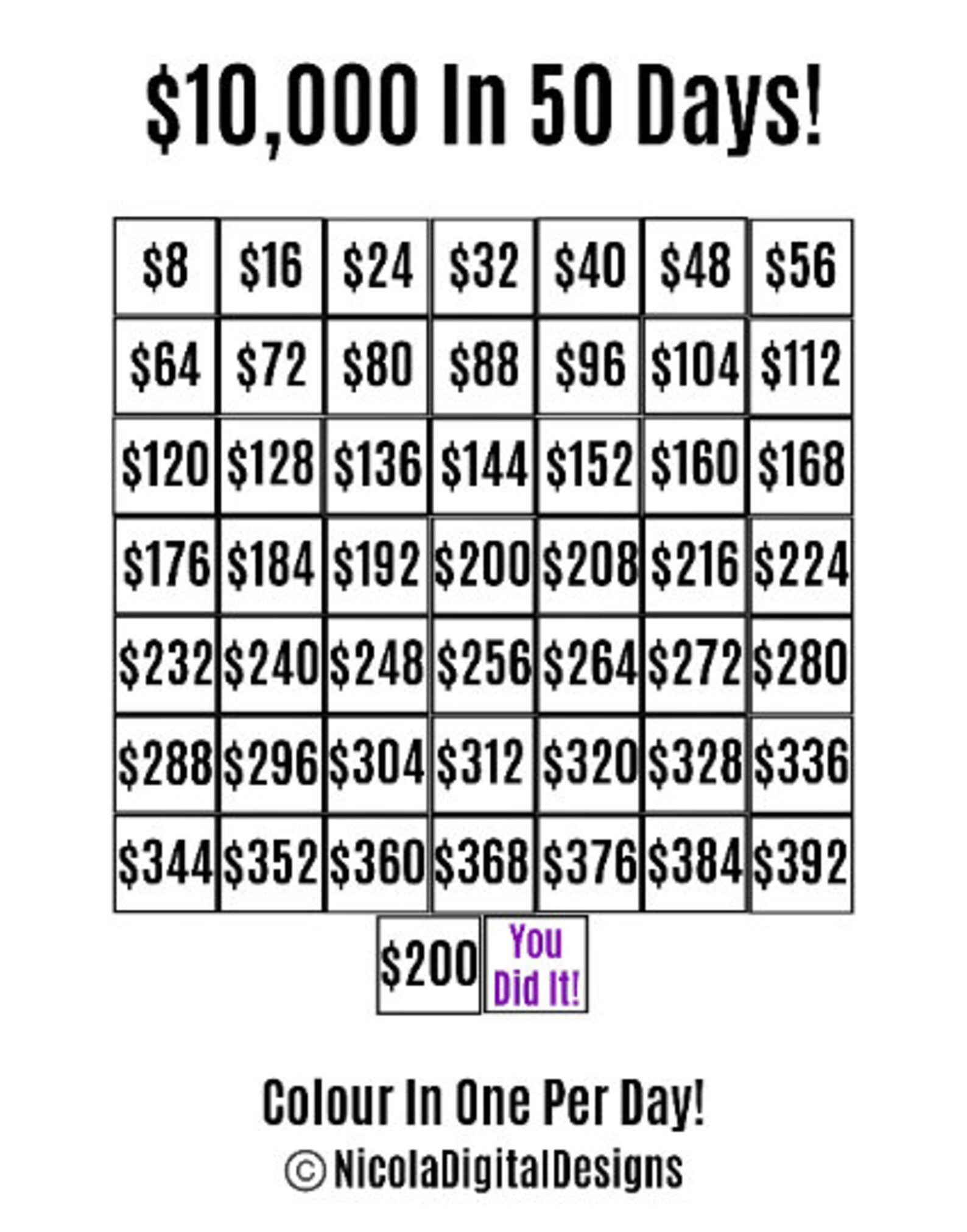 Money Saving Challenge Printable Bundle Money Saving Challenge