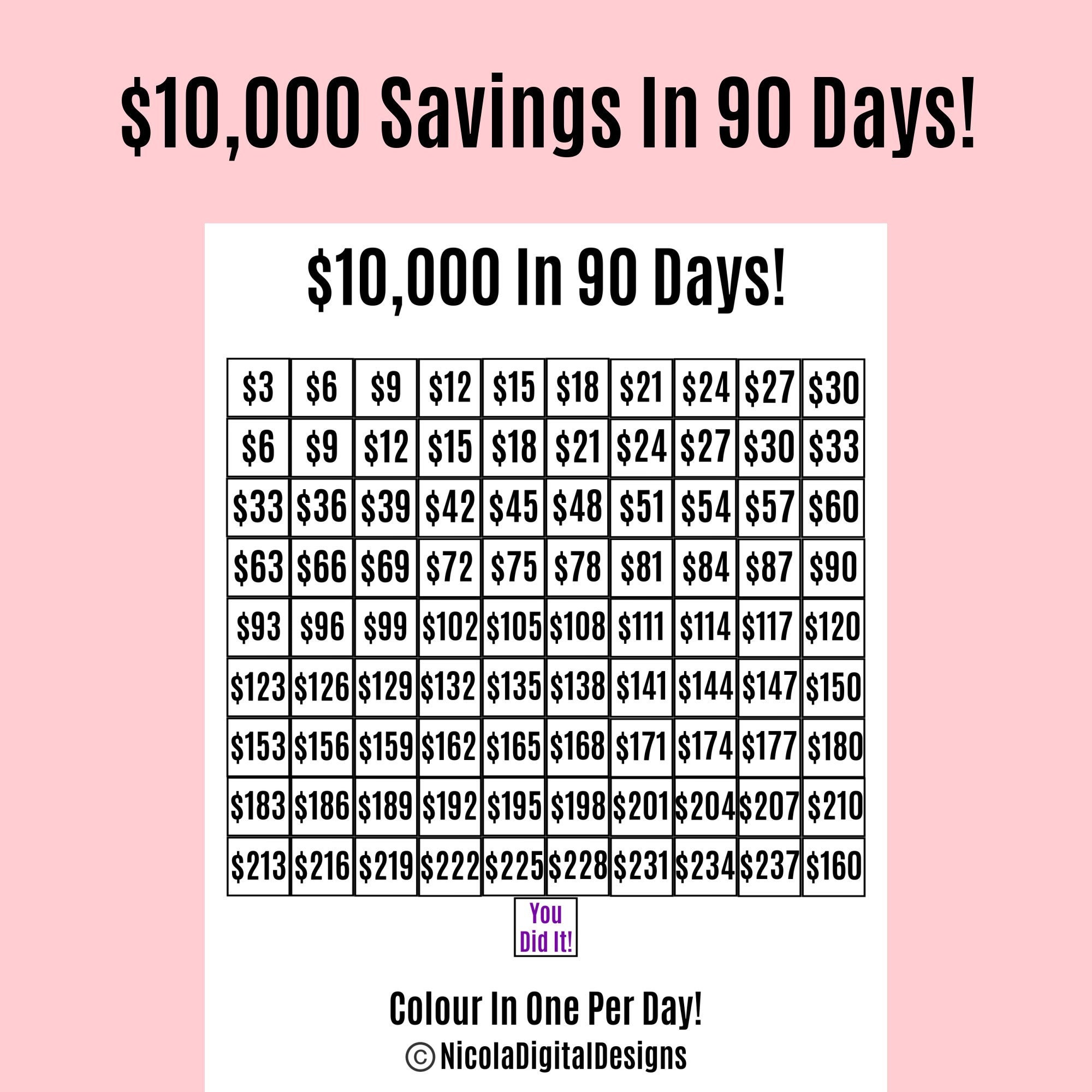 10000-money-saving-challenge-printable-save-10000-in-90-etsy