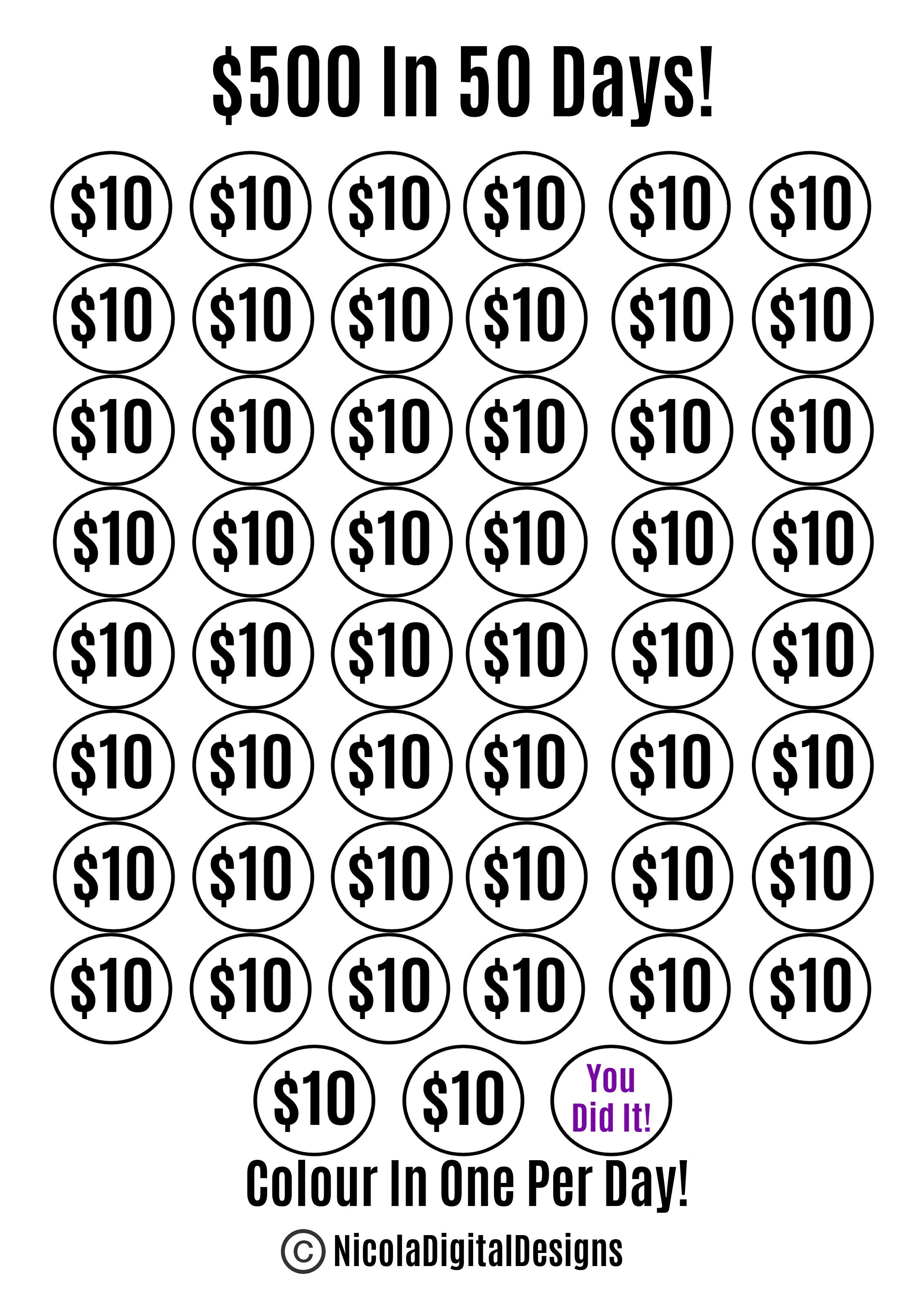 500 Money Saving Challenge Printable Save 500 In 50 Days Etsy 500-money-saving-challenge-printable-save-500-in-50-days-etsy