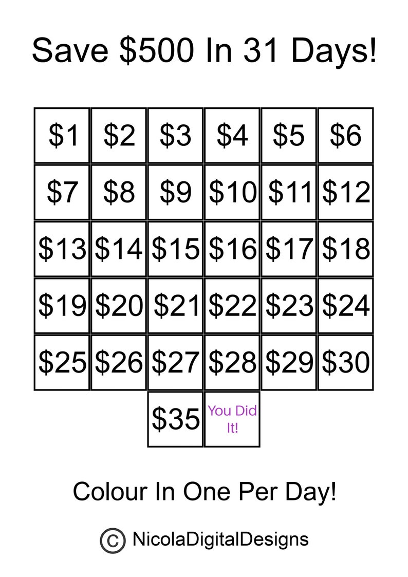 Money Saving Challenge Printable Bundle / Money Saving Challenge ...