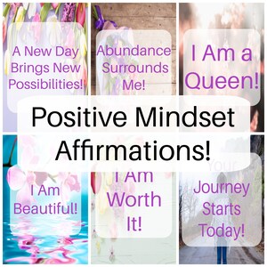 Afirmaciones de mentalidad positiva imprimibles / Descarga digital / Afirmación de mentalidad imprimible / Mentalidad imprimible / Afirmación imprimible