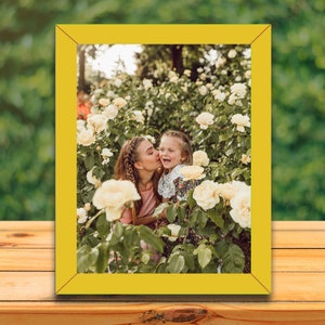 Table Top Photo Frame Wood 5x7 Bright Colored Photo Accessories