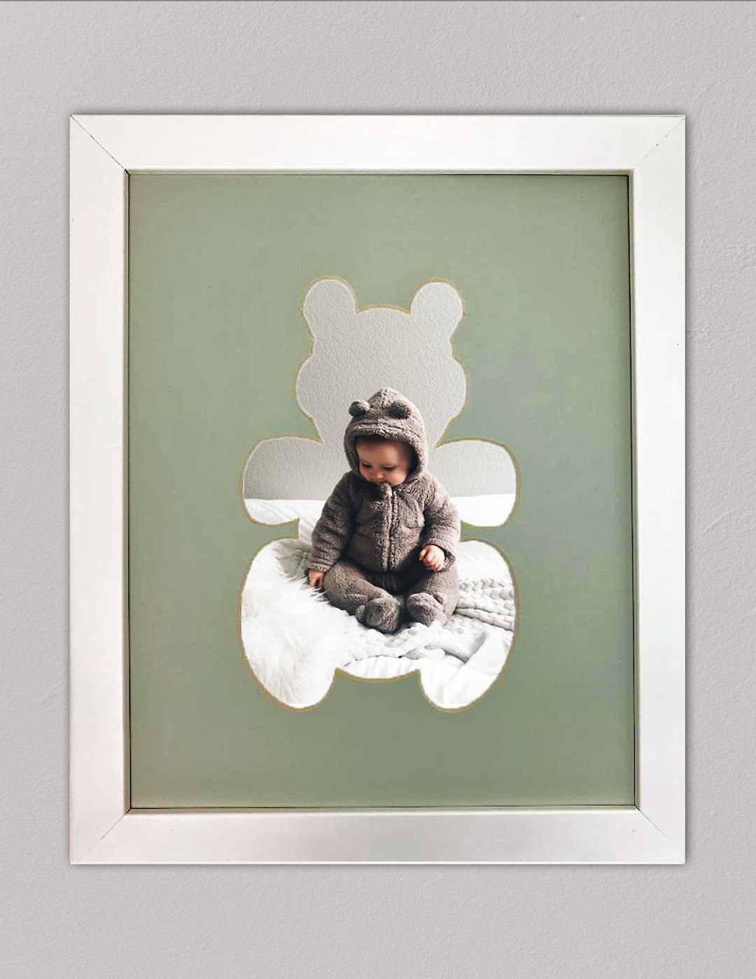 Teddy Bear Picture Frame 8x10 Etsy