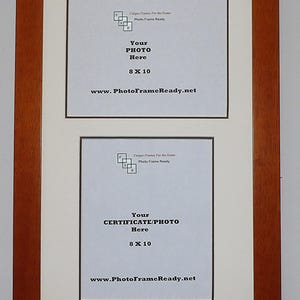 Graduation Double Certificate Photo Frame – 8x10 Portrait Landscape Mats