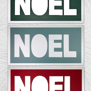 Framed Christmas Collage Holiday Wall Mount Decoration &quot;Noel&quot; Holds 4- 5x7 Photos