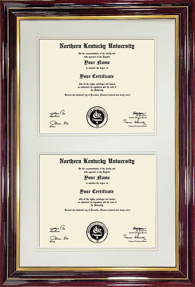 Double 8x10 Diploma/document Photo Frame With Double Crème Mats and a