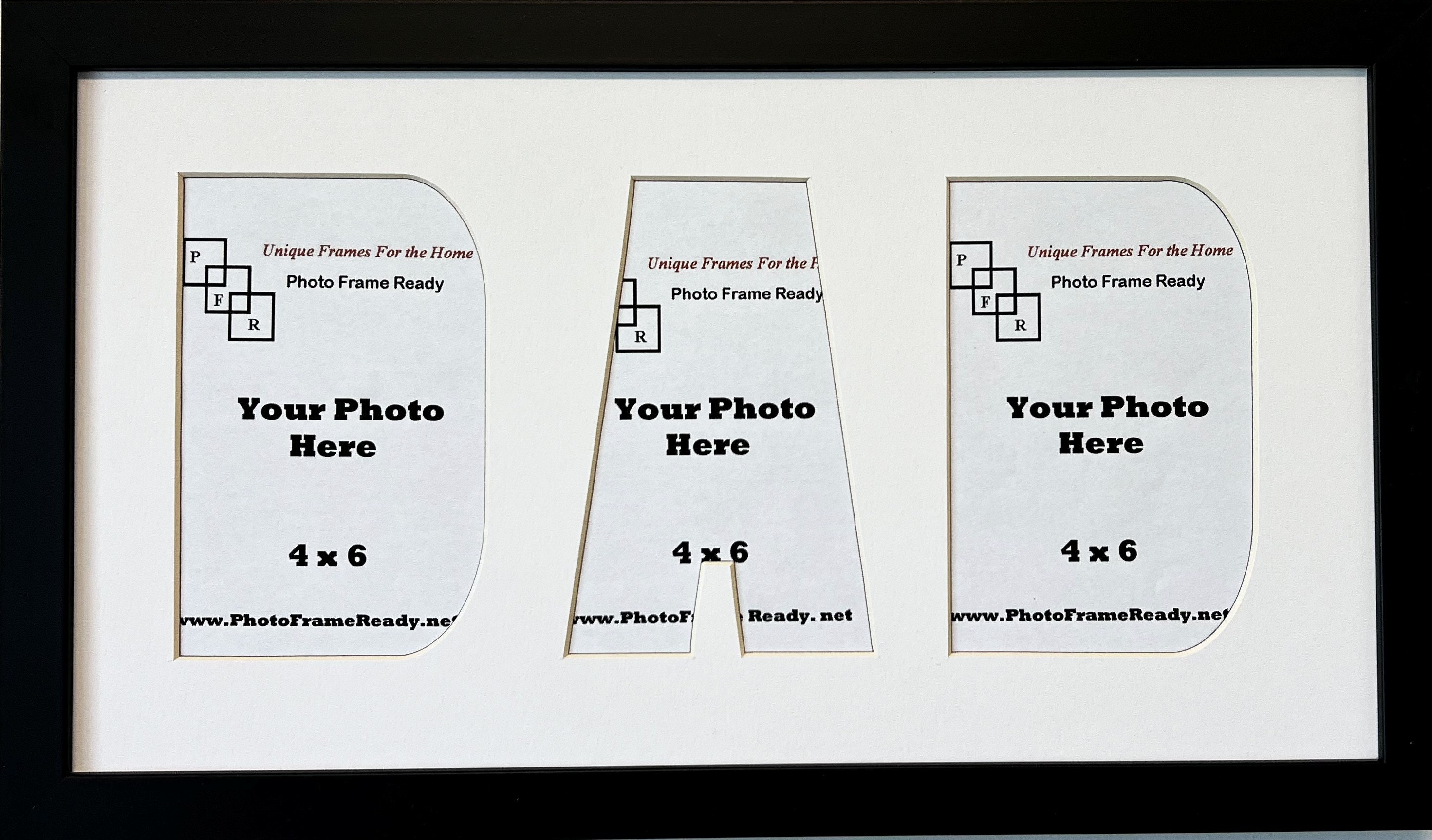 Mom or Dad Wall Mount Collage Photo Frame With Three 4x6 Openings - Etsy