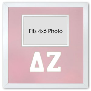 Delta Zeta Sorority Friendship 10x10 Frame holds 4x6 photo wall mount