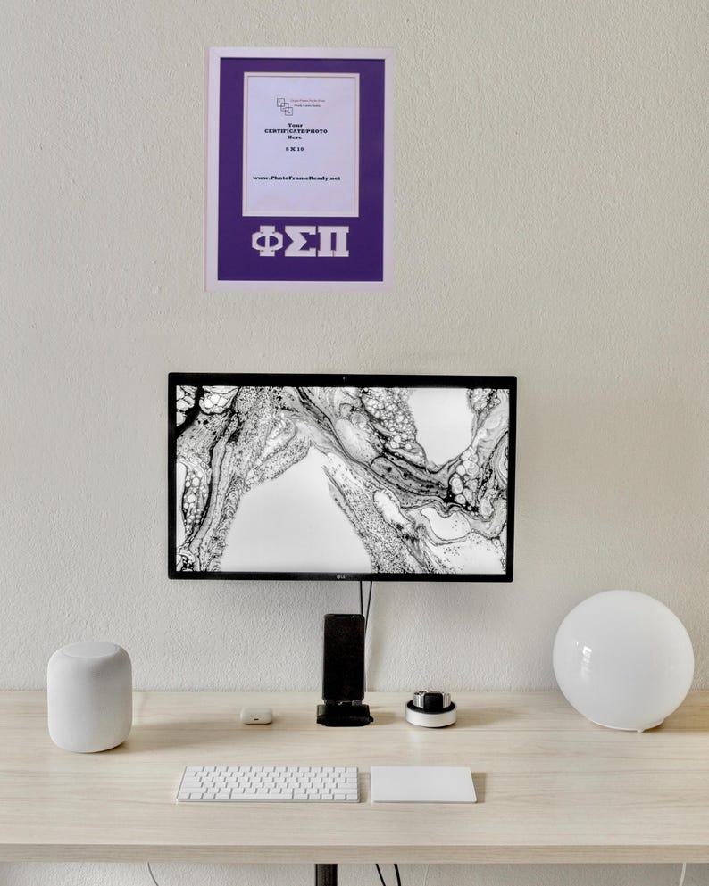 Phi Sigma Pi Fraternity Frame: 8x10 Photo/certificate, Carved Greek ...