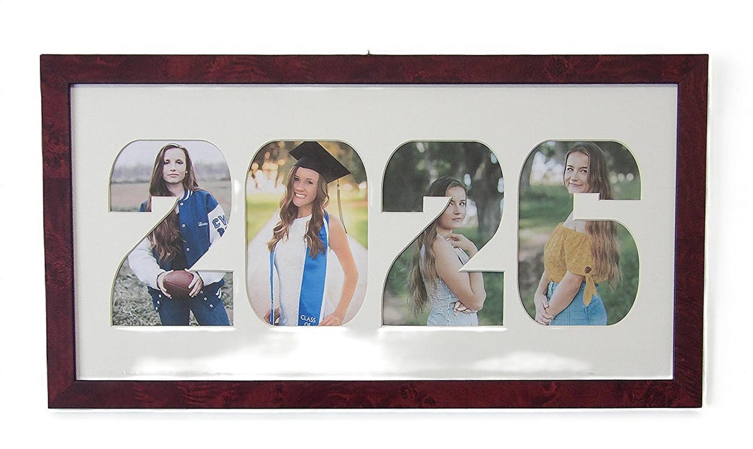 Graduation Photo Collage Frame: 4 - 5x7 Pictures, Class of 2022-2026 - Etsy