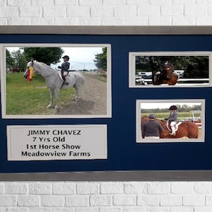 Collage Photo Frame Wall Mount Display with Name Plate, Certificate or Photo Openings