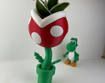 Super Mario Planters Flower Pots | Piranha Plant Planter | Mario planter | Fun Mario Decor | Fun Mario Gift