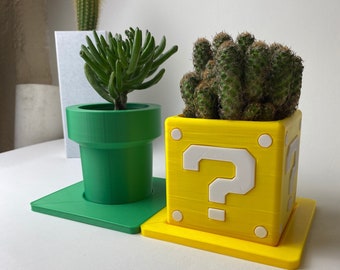 Super Mario Planters Flower Pots | Super Mario Planter | | office decoration Interior decoration