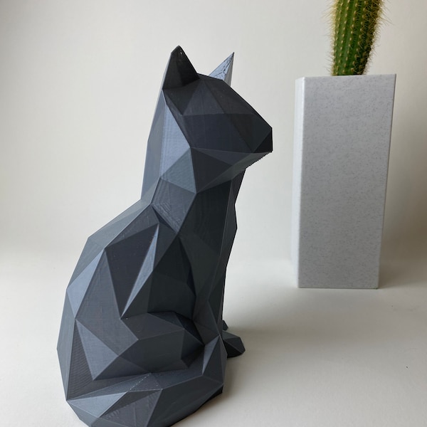 Chat design sculpture chat amoureux animal de compagnie